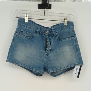 MiH Mid Rise Denim Jean Shorts Blue 24 hipster y2k summer casual vacation boho